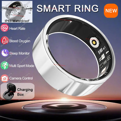 2025 nouveau anneau intelligent hommes femmes caméra contrôle fréquence cardiaque sang oxygène moniteur Smartring IP68 et 5ATM étanche Multi-sports Modes