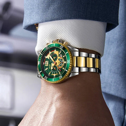 Montre d'affaires de luxe pour hommes, tendance, haut de gamme, polyvalente, lumineuse, à Quartz, étanche, calendrier, horloge, cadeaux