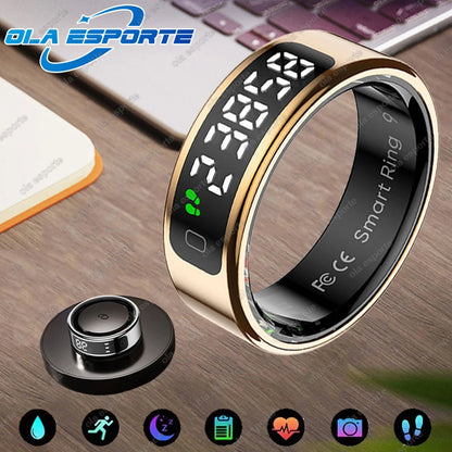 Écran d'affichage LED anneau intelligent pour Xiaomi fréquence cardiaque moniteur d'oxygène sanguin Smartring hommes femmes étanche Multi Modes de sport anneau