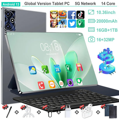 2025 Original nouveau S10 Pro tablette 10.36 pouces Android 13 Snapdragon 8gen2 mondial 16GB + 1024GB 20000mah 5G double SIM WIFI HD