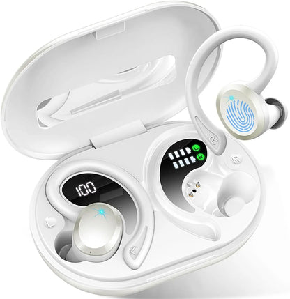 Écouteurs sans fil, écouteurs Bluetooth 5.3, basses stéréo, micro intra-auriculaires antibruit, écouteurs IP7 étanches pour sport, lecture 40H.
