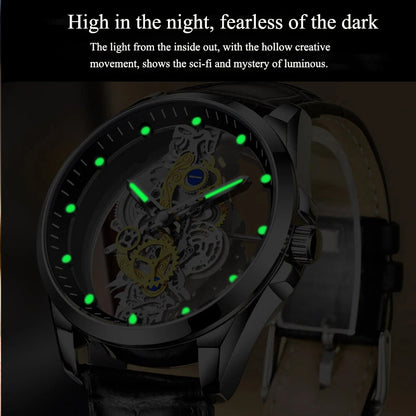 Montres d'affaires de luxe pour hommes, montre à Quartz en acier inoxydable argenté, horloge lumineuse