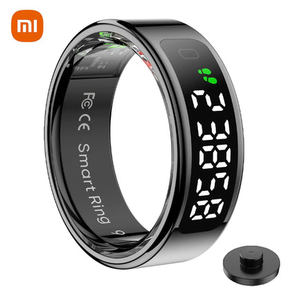 Xiaomi R12 anneau intelligent écran d'affichage tactile 5ATM étanche Bluetooth moniteur de santé contrôle des gestes sans fil charge Sport anneau