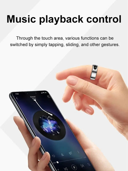 R08 anneau intelligent pour hommes femmes fonction de contrôle tactile moniteur de santé IP68 5ATM étanche mesure de la température de la peau anneau intelligent nouveau