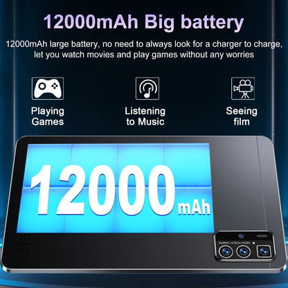 Nouvelle tablette Android 2025 5G, 10.36 pouces, 16 Go de RAM, 1 To, Dean, batterie 13.0 mAh, 16MP, 32MP, 10 cœurs, réseau SIM, touristes, Bluetooth, 12000