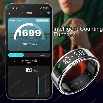 Écran d'affichage LED anneau intelligent pour Xiaomi fréquence cardiaque moniteur d'oxygène sanguin Smartring hommes femmes étanche Multi Modes de sport anneau