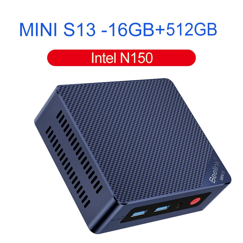 Beelink Mini S13 Intel Twin Lake N150 S12 Pro N100 16G 500G Windows 11 Mini S 11th N5095 DDR4 8GB 128GB ordinateur de bureau N95
