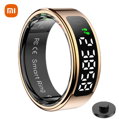 Xiaomi R12 anneau intelligent écran d'affichage tactile 5ATM étanche Bluetooth moniteur de santé contrôle des gestes sans fil charge Sport anneau
