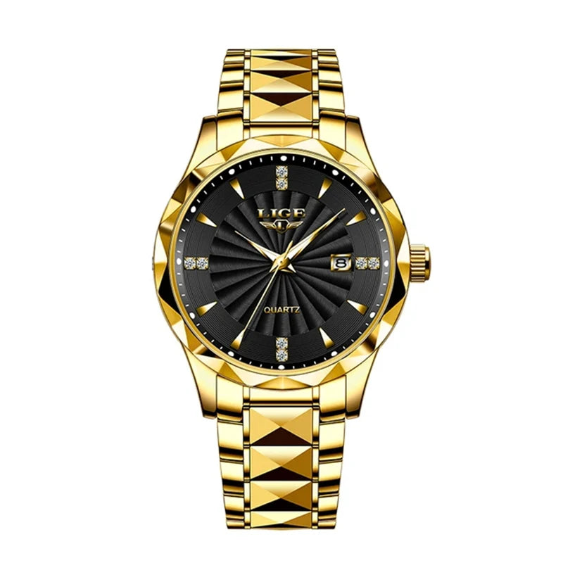 LIGE luxe femme montre mode Sport de plein air lumineux montres à Quartz mouvement importé étanche en acier inoxydable femmes montres