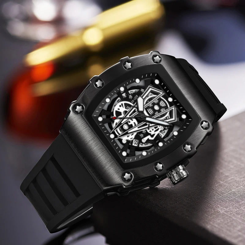 Montre-bracelet à quartz étanche pour homme, montres à cadran noir, date automatique, horloge murale, modules à la mode, marque de luxe, livraison directe