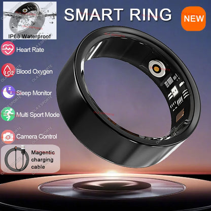 2025 nouveau anneau intelligent hommes femmes caméra contrôle fréquence cardiaque sang oxygène moniteur Smartring IP68 et 5ATM étanche Multi-sports Modes