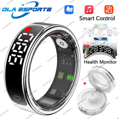 Pour anneau intelligent écran Hd contrôle Tiktok 5ATM étanche pour Smartring pour Galaxy femmes hommes anneau moniteur de fréquence cardiaque