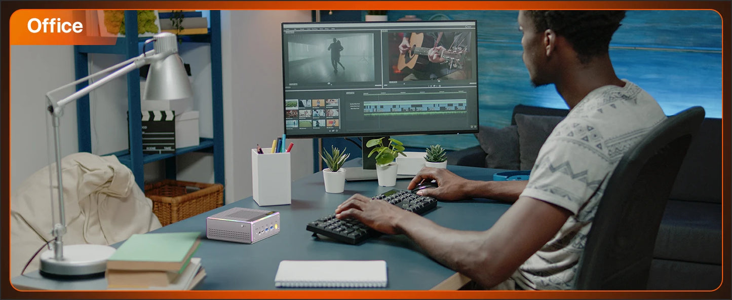 PELADN HO4 Mini PC de jeu AMD Ryzen 7 8845HS 32 Go DDR5 5600 MHz 1 To PCIe4.0 SSD, AMD Radeon 780 M avec double LAN RJ45, WiFi6 BT5.2