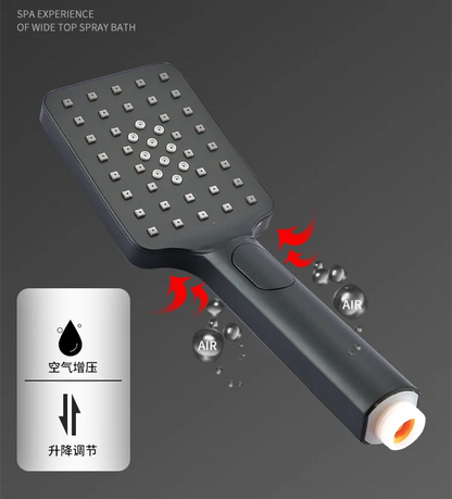 HOShower-Ensemble de pommeau de douche chaud et froid, pommeau de douche pluie, système thermostatique, laiton de qualité, noir et or, 12 po