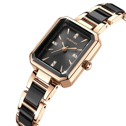 Montre-bracelet à Quartz de luxe pour femmes, avec bracelet en acier inoxydable, étanche, Design élégant, haute précision