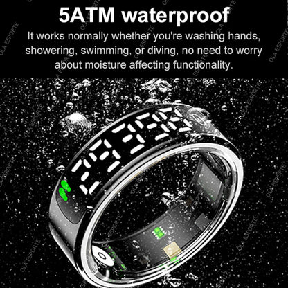 Pour anneau intelligent écran Hd contrôle Tiktok 5ATM étanche pour Smartring pour Galaxy femmes hommes anneau moniteur de fréquence cardiaque