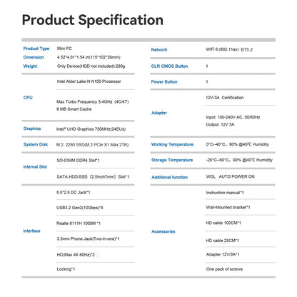 Beelink Mini S13 Intel Twin Lake N150 S12 Pro N100 16G 500G Windows 11 Mini S 11th N5095 DDR4 8GB 128GB ordinateur de bureau N95