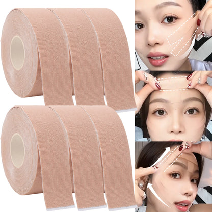1/5 rouleaux visage V ligne cou yeux bande de levage respirant réduire les rides du visage soutient pansement élastique outil de soins de la peau du visage