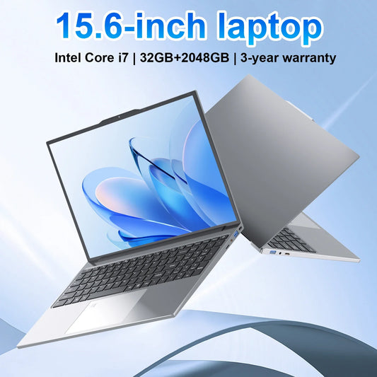 Nouveau 15.6 "ordinateur portable Intel Core i7-6500U 32GB RAM 2048GB SSD ROM 5000mAh Windows 11 Pro 3 ans de garantie ordinateur portable