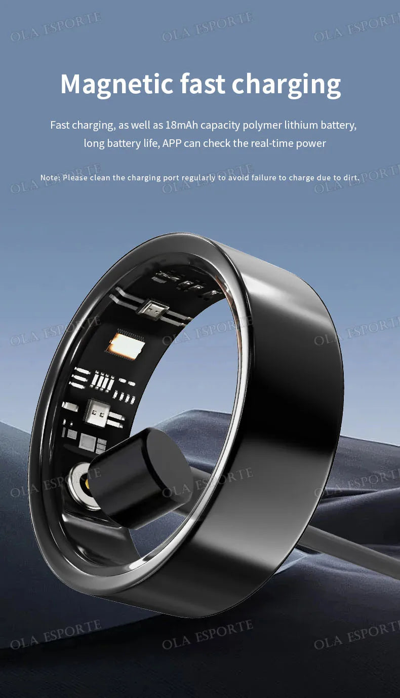 2025 nouveau anneau intelligent hommes femmes caméra contrôle fréquence cardiaque sang oxygène moniteur Smartring IP68 et 5ATM étanche Multi-sports Modes