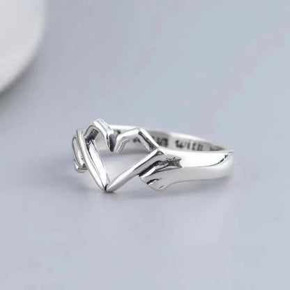 Bague romantique en forme de cœur pour femmes et hommes, je t'aime pour toujours, bague réglable pour Couple, fête de mariage, rencontres, bijoux cadeaux