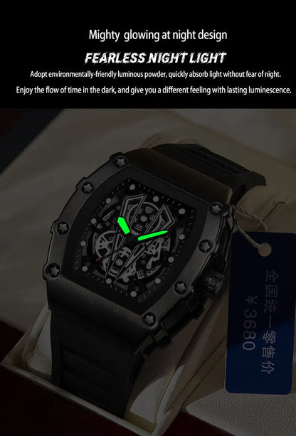 Montre-bracelet à quartz étanche pour homme, montres à cadran noir, date automatique, horloge murale, modules à la mode, marque de luxe, livraison directe