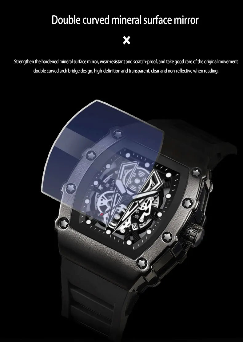 Montre-bracelet à quartz étanche pour homme, montres à cadran noir, date automatique, horloge murale, modules à la mode, marque de luxe, livraison directe