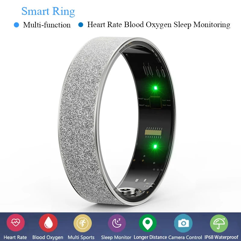 Anneau intelligent Simple, fréquence cardiaque, oxygène dans le sang, moniteur de santé du sommeil, anneau de Sport, podomètre étanche IP68, contrôle des gestes à distance, Photo