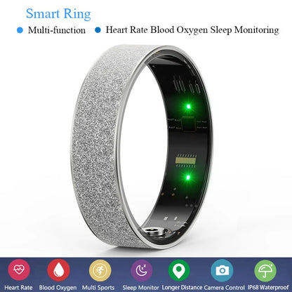 Anneau intelligent Simple, fréquence cardiaque, oxygène dans le sang, moniteur de santé du sommeil, anneau de Sport, podomètre étanche IP68, contrôle des gestes à distance, Photo