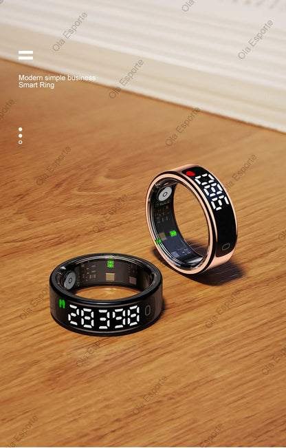 Pour anneau intelligent écran Hd contrôle Tiktok 5ATM étanche pour Smartring pour Galaxy femmes hommes anneau moniteur de fréquence cardiaque