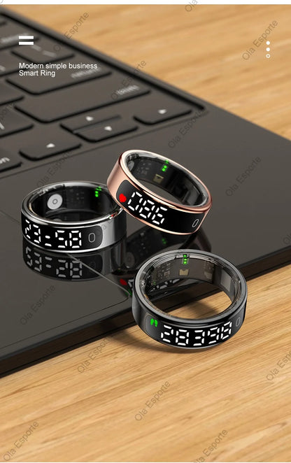 Pour anneau intelligent écran Hd contrôle Tiktok 5ATM étanche pour Smartring pour Galaxy femmes hommes anneau moniteur de fréquence cardiaque