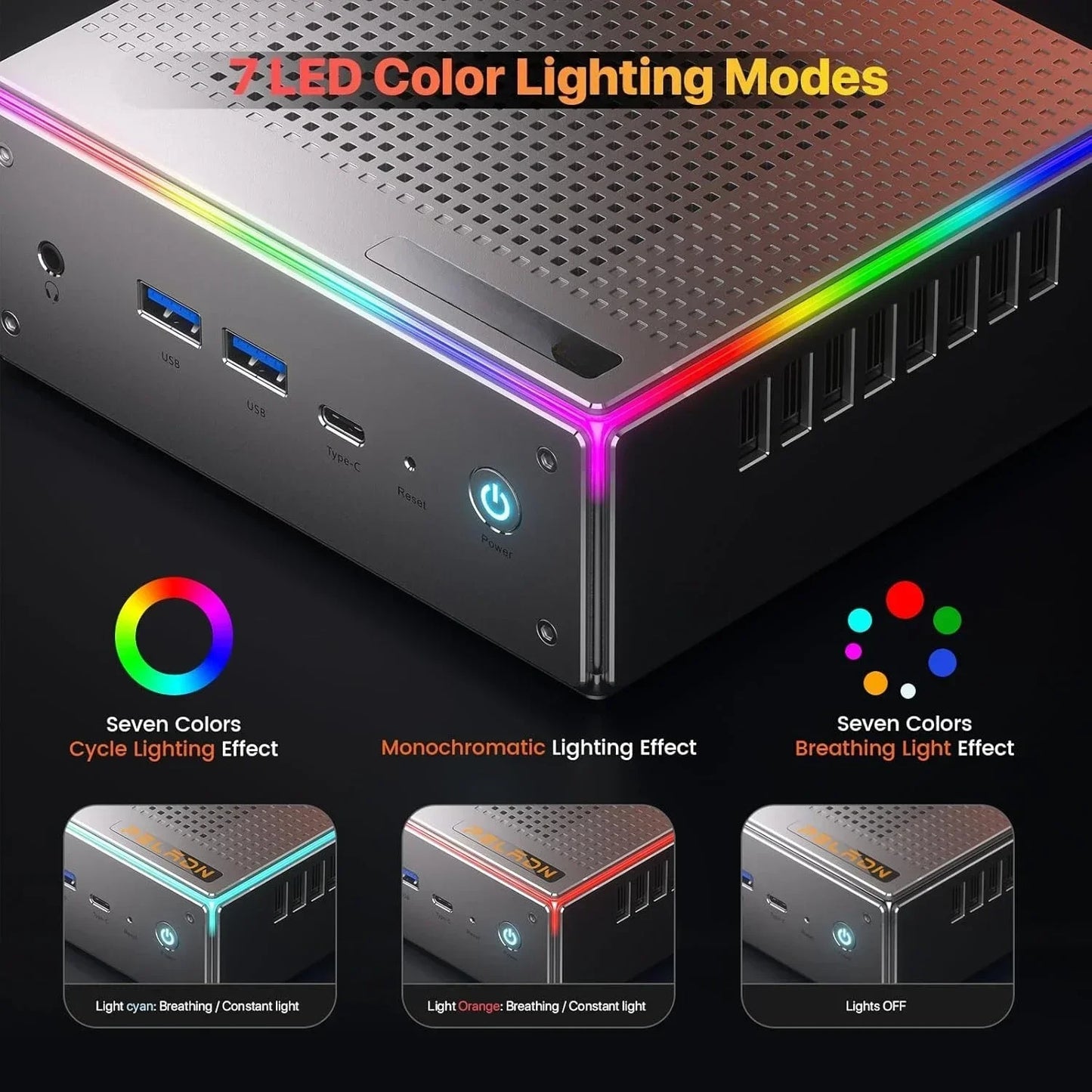 Vendre comme des petits pains chauds Mini PC, AMD Ryzen 9 7940HS (8C/16T, jusqu'à 5,1 GHz) Radeon 780M 32 Go DDR5 5600 Mhz RAM, SSD 1 To, 4K HD, BT5.2,