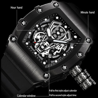 Montre-bracelet à quartz étanche pour homme, montres à cadran noir, date automatique, horloge murale, modules à la mode, marque de luxe, livraison directe
