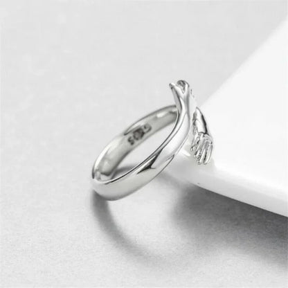 Bagues à main de câlin d'amour romantique, bagues créatives d'amour pour toujours ouvertes, bijoux exquis réglables, cadeau de fête pour femmes