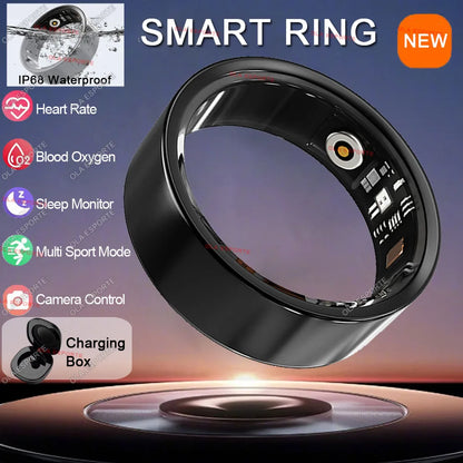 2025 nouveau anneau intelligent hommes femmes caméra contrôle fréquence cardiaque sang oxygène moniteur Smartring IP68 et 5ATM étanche Multi-sports Modes