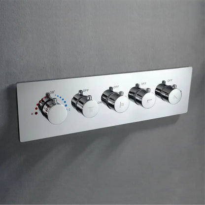 M Boenn polie 23 × 31 pouces pomme de douche intelligente pluie mitigeur thermostatique dissimulé grand système de douche LED ensemble de robinets de salle de bains