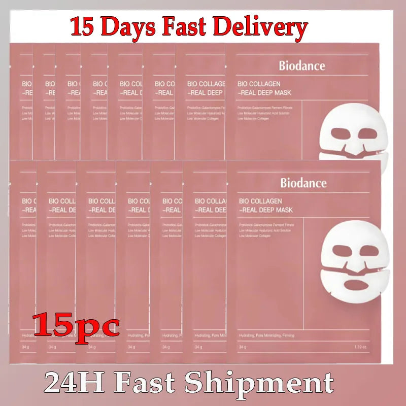 Masque Facial au collagène Bio, rétrécit les Pores, hydratant en profondeur, fendu, raffermissant, nourrissant, éclaircissant, soins pour la peau du visage, 5/10/15/20