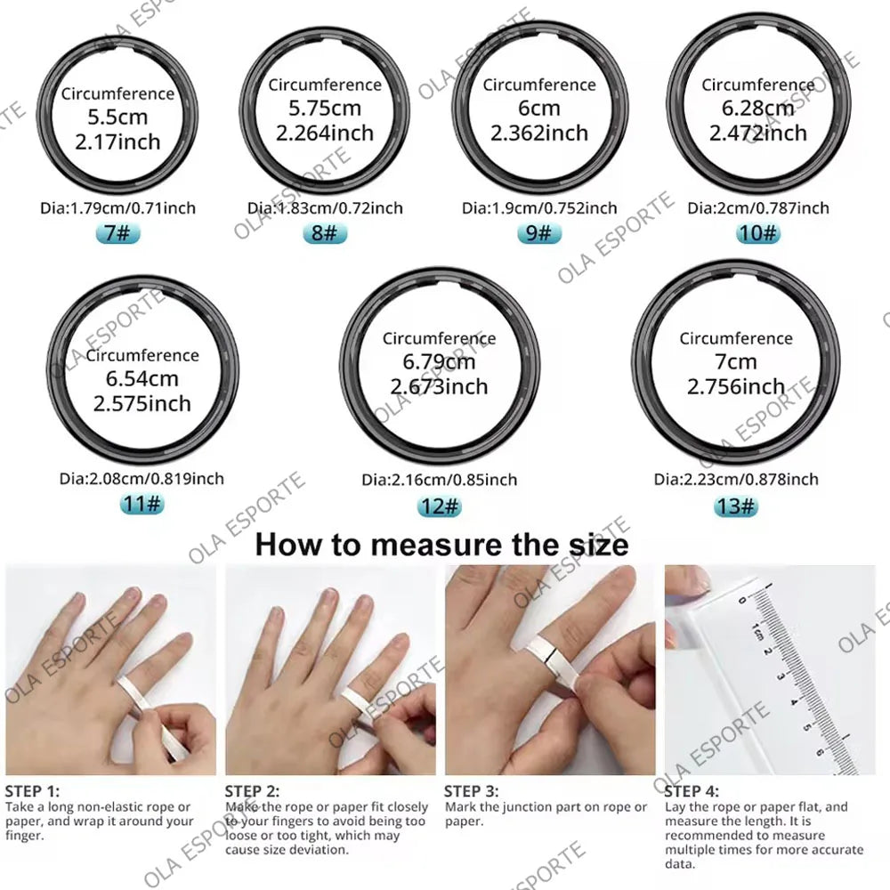 Bague intelligente 2025 avec écran d'affichage et tactile, chargement sans fil, gestionnaire de santé, étanche 5 ATM pour hommes et femmes, bagues R12 R11
