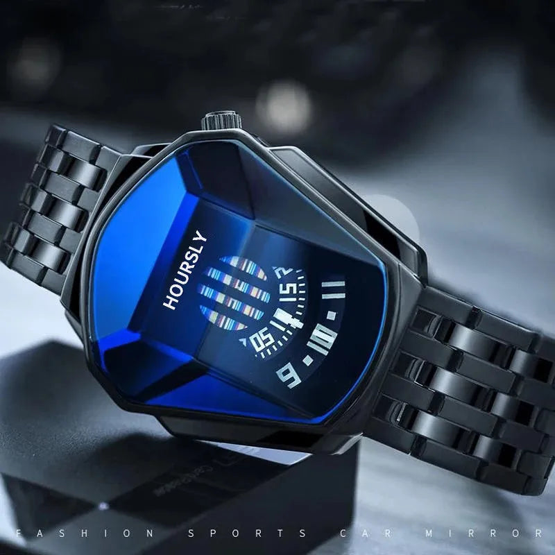 Montre-bracelet de luxe pour hommes, marque tendance, Cool, technologie en acier inoxydable, à Quartz, à la mode, 2024