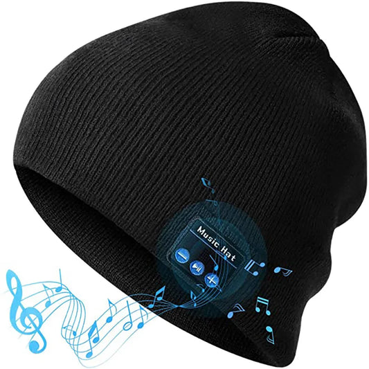 Casque intelligent sans fil Bluetooth, bonnet chaud, écouteur de musique, chapeau aste, haut-parleur de course, casque de téléphone de sauna, chasse, camping