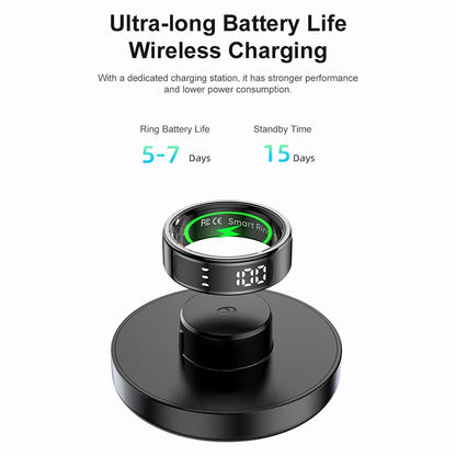 Xiaomi R12 anneau intelligent écran d'affichage tactile 5ATM étanche Bluetooth moniteur de santé contrôle des gestes sans fil charge Sport anneau