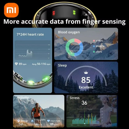 Xiaomi-Anneau intelligent Bluetooth pour hommes et femmes, surveillance de la santé, oxygène sanguin, sommeil, fréquence cardiaque, modes Liban tisports, étanche IP68 et 5iko, nouveau