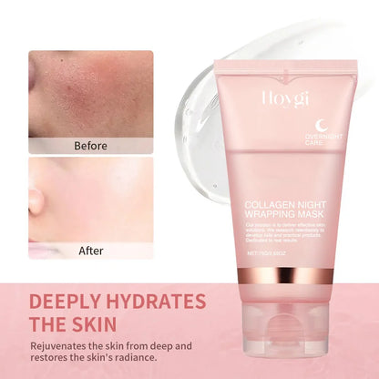 Ensemble de masques faciaux à décoller au collagène, masque d'emballage de nuit au collagène coréen, hydrate en profondeur, crème de soin nocturne