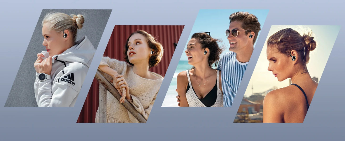 Écouteurs sans fil, écouteurs Bluetooth 5.3, basses stéréo, micro intra-auriculaires antibruit, écouteurs IP7 étanches pour sport, lecture 40H.
