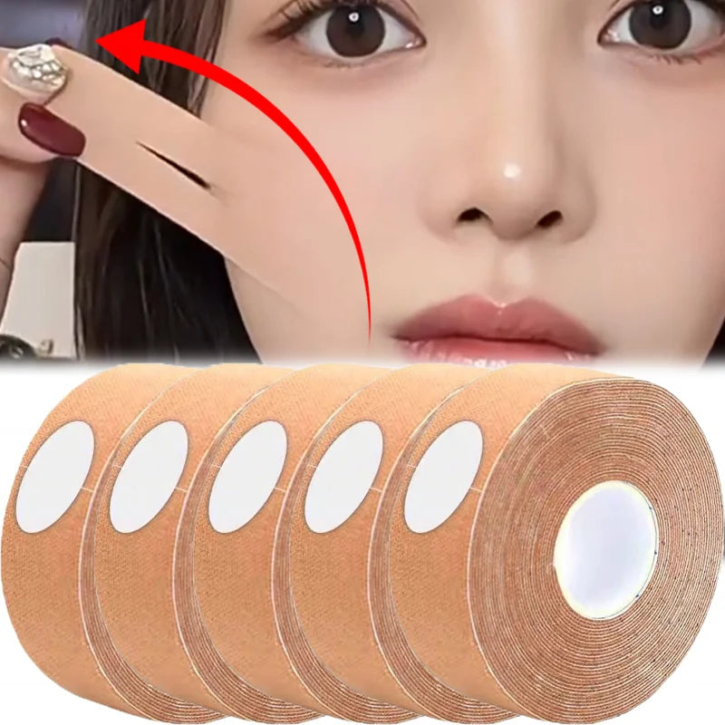 1/5 rouleaux visage V ligne cou yeux bande de levage respirant réduire les rides du visage soutient pansement élastique outil de soins de la peau du visage
