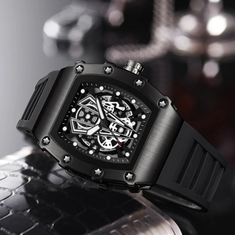Montre-bracelet à quartz étanche pour homme, montres à cadran noir, date automatique, horloge murale, modules à la mode, marque de luxe, livraison directe