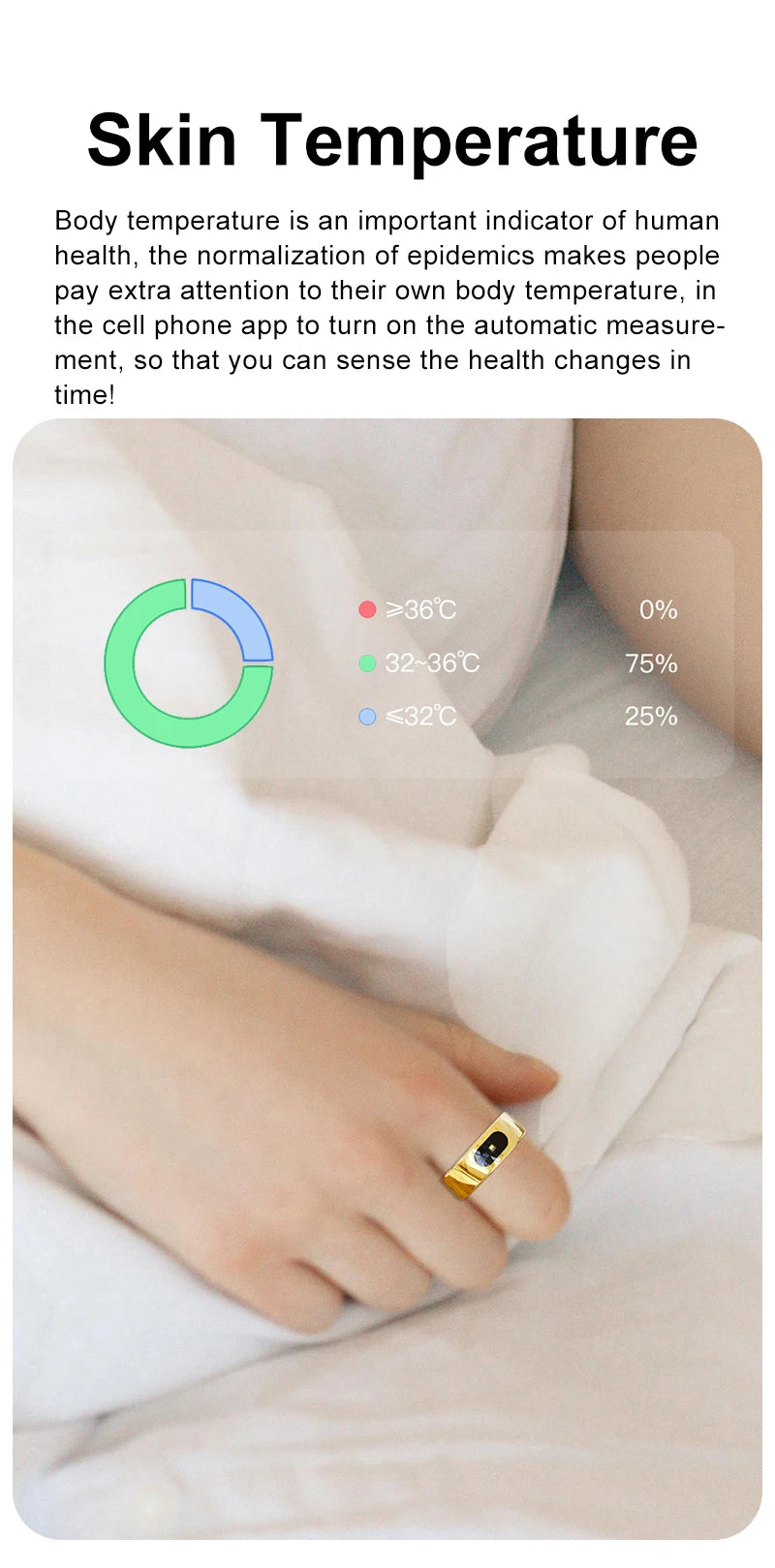 R08 anneau intelligent pour hommes femmes fonction de contrôle tactile moniteur de santé IP68 5ATM étanche mesure de la température de la peau anneau intelligent nouveau