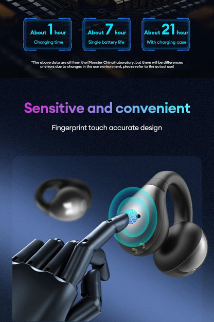 Écouteurs sans fil d'origine MH22185 IPX5 étanche Anti-transpiration oreille-clip Bluetooth casque faible latence Sport HiFi musique écouteurs