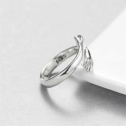 Bagues à main de câlin d'amour romantique, bagues créatives d'amour pour toujours ouvertes, bijoux exquis réglables, cadeau de fête pour femmes