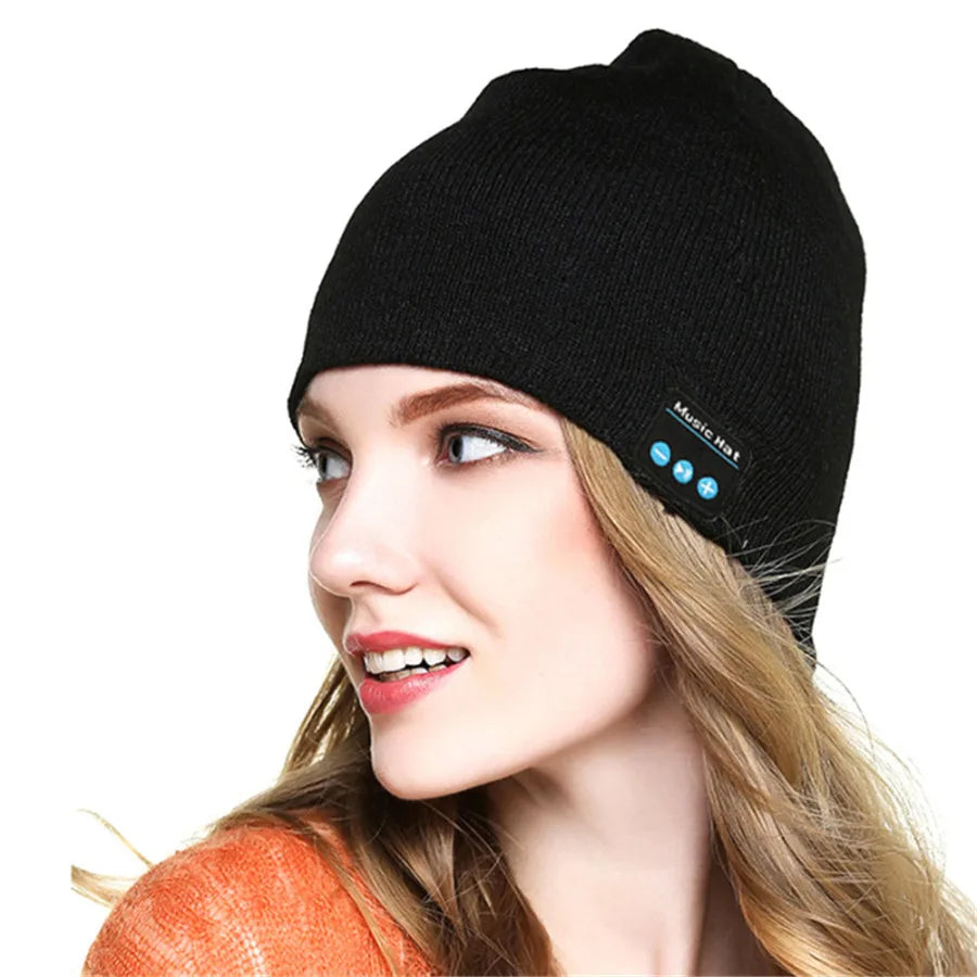 Casque intelligent sans fil Bluetooth, bonnet chaud, écouteur de musique, chapeau aste, haut-parleur de course, casque de téléphone de sauna, chasse, camping